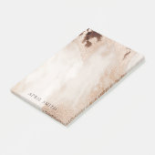 Eleganter Gold Glitzer Agate Marmor Textur Beige Post-it Klebezettel (angewinkelt)