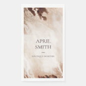 Eleganter Gold Glitzer Agate Marmor Textur Beige Serviette (Vorderseite)