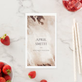 Eleganter Gold Glitzer Agate Marmor Textur Beige Serviette (Beispiel)