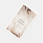 Eleganter Gold Glitzer Agate Marmor Textur Beige Serviette (Ecke)