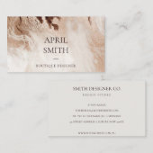 Eleganter Gold Glitzer Agate Marmor Textur Beige Visitenkarte (Vorne/Hinten)