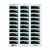 Eleganter Gold Glitzer Aquamarin Agate Rücksendead (Vorne)