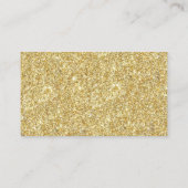 Eleganter Gold-Glitzer-Bestätigung oder Taufen Platzkarte (Rückseite)