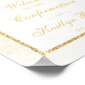 Eleganter Gold-Glitzer-Bestätigung oder Taufen Poster (Ecke)