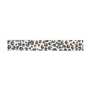 Eleganter Gold Glitzer Black Leopard Animal Print