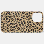 Eleganter Gold Glitzer Black Leopard Print Case-Mate iPhone Hülle (Rückseite / Rechts)