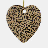 Eleganter Gold Glitzer Black Leopard Print Keramik Ornament (Rechts)