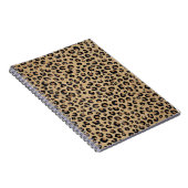 Eleganter Gold Glitzer Black Leopard Print Notizblock (Rechte Seite)
