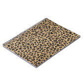 Eleganter Gold Glitzer Black Leopard Print Notizblock (Linke Seite)