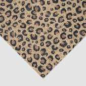 Eleganter Gold Glitzer Black Leopard Print Seidenpapier (Ausschnitt)