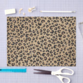 Eleganter Gold Glitzer Black Leopard Print Seidenpapier (Handwerk)