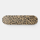 Eleganter Gold Glitzer Black Leopard Print Skateboard (Horizontal)