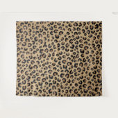 Eleganter Gold Glitzer Black Leopard Print Wandteppich (Vorderseite (Horizontal))