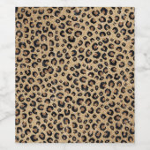 Eleganter Gold Glitzer Black Leopard Print Weinetikett (Einzelnes Label)