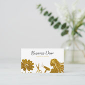 Eleganter Gold Glitzer Blumenfriseur Terminkarte (Stehend Vorderseite)