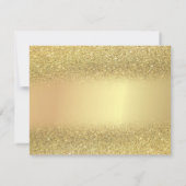 Eleganter Gold Glitzer Bokeh Probe Abendessen Einladung (Rückseite)