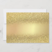 Eleganter Gold Glitzer Bokeh Save the Date (Rückseite)