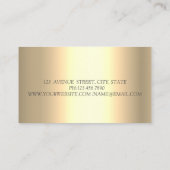 Eleganter Gold Glitzer Bokeh Yoga Girl Silhouette Visitenkarte (Rückseite)