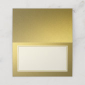 Eleganter Gold Glitzer Border Blank Platzkarte (Außenseite Aufgefaltet)