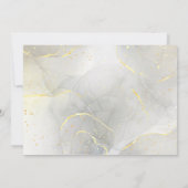 Eleganter Gold Glitzer Border Marble Personalisier Mitteilungskarte (Rückseite)
