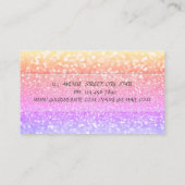 Eleganter Gold Glitzer Broom Bokeh Visitenkarte (Rückseite)