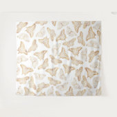 Eleganter Gold Glitzer Butterfly Wandteppich (Vorderseite (Horizontal))