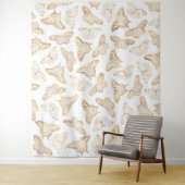 Eleganter Gold Glitzer Butterfly Wandteppich (Beispiel)