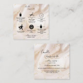 Eleganter Gold Glitzer Candle Care Quadratische Visitenkarte (Vorne/Hinten)