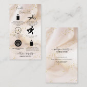 Eleganter Gold Glitzer Candle Care Visitenkarte (Vorne/Hinten)