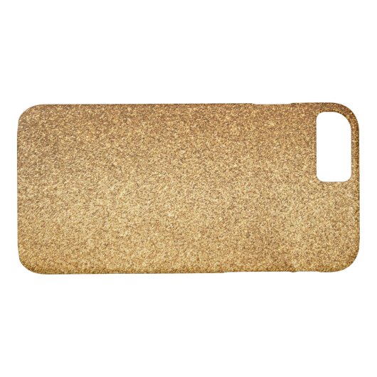 Eleganter Gold Glitzer Case-Mate iPhone Hülle (Rückseite (Horizontal))