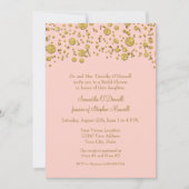 Eleganter Gold Glitzer Confetti Modernes Brautpart Einladung (Vorderseite)