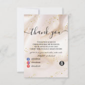 Eleganter Gold Glitzer Dankeskarte (Vorderseite)