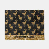 Eleganter Gold Glitzer Flamingo Muster Sparkle Gla Fußmatte (Vorderseite)