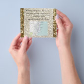 Eleganter Gold Glitzer gedruckte Hochzeit Flyer (Gruppe)