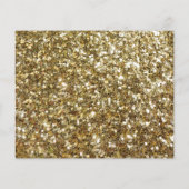 Eleganter Gold Glitzer gedruckte Hochzeit Flyer (Hinten)
