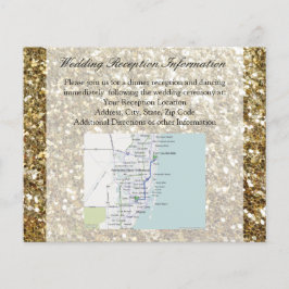 Eleganter Gold Glitzer gedruckte Hochzeit Flyer