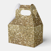 Eleganter Gold Glitzer gedruckte Hochzeit Geschenkschachtel (Rückseite)
