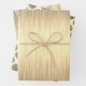 Eleganter Gold Glitzer Geschenkpapier Set (Beispiel)