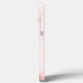 Eleganter Gold Glitzer Girly Glam Rosa Marmorname Case-Mate iPhone Hülle (Rückseite / Links)