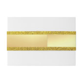 Eleganter Gold Glitzer Handgeschriebenes Script Te Einladungsbanderole (Rückseitenbeispiel)