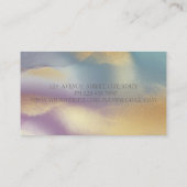 Eleganter Gold Glitzer Headphone DJ Colorful Visitenkarte (Rückseite)