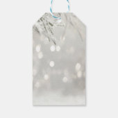 Eleganter Gold Glitzer Heart Snowman Geschenkanhänger (Rückseite)