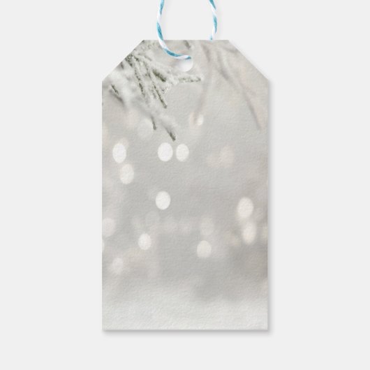 Eleganter Gold Glitzer Heart Snowman Geschenkanhänger (Rückseite)