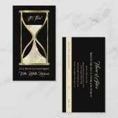 Eleganter Gold Glitzer Hourglass Haare und Makeup Terminkarte (Vorne/Hinten)