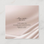 Eleganter Gold Glitzer Juwelry Care Square Busines Quadratische Visitenkarte (Rückseite)