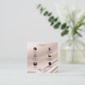 Eleganter Gold Glitzer Juwelry Care Square Busines Quadratische Visitenkarte (Stehend Vorderseite)