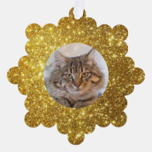 Eleganter Gold-Glitzer, kundenspezifische Katze
