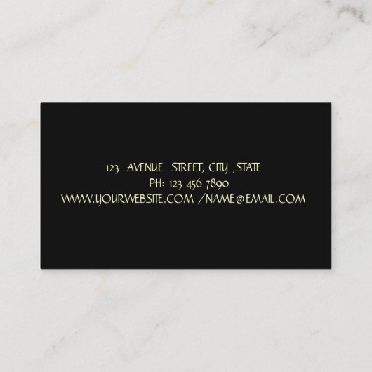 Eleganter Gold Glitzer Lotus Blume Yoga Instructor Visitenkarte (Rückseite)