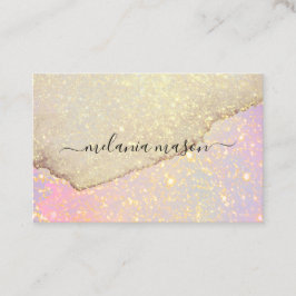 Eleganter Gold Glitzer Makeup Ein Lila Rosa Visitenkarte