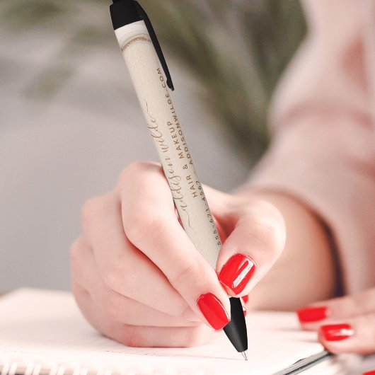 Eleganter Gold Glitzer Marble Agate Moderner Chic Kugelschreiber